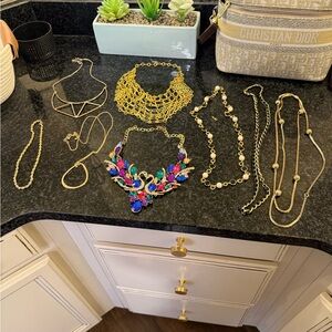 Necklace Bundle - Gold-toned Costume Jewelry Necklaces